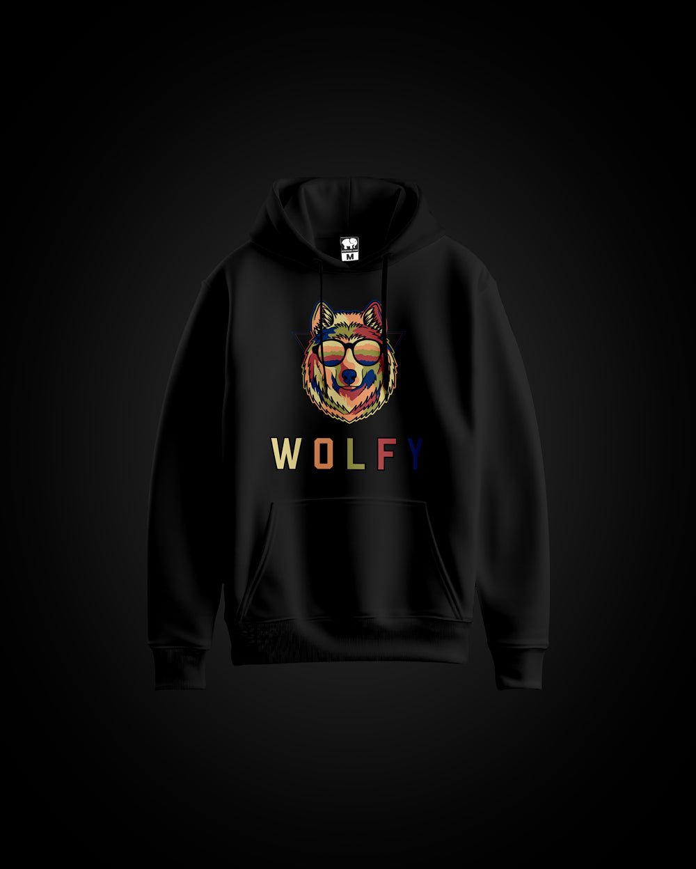 Wolfy Modern Art Unisex Hoodie