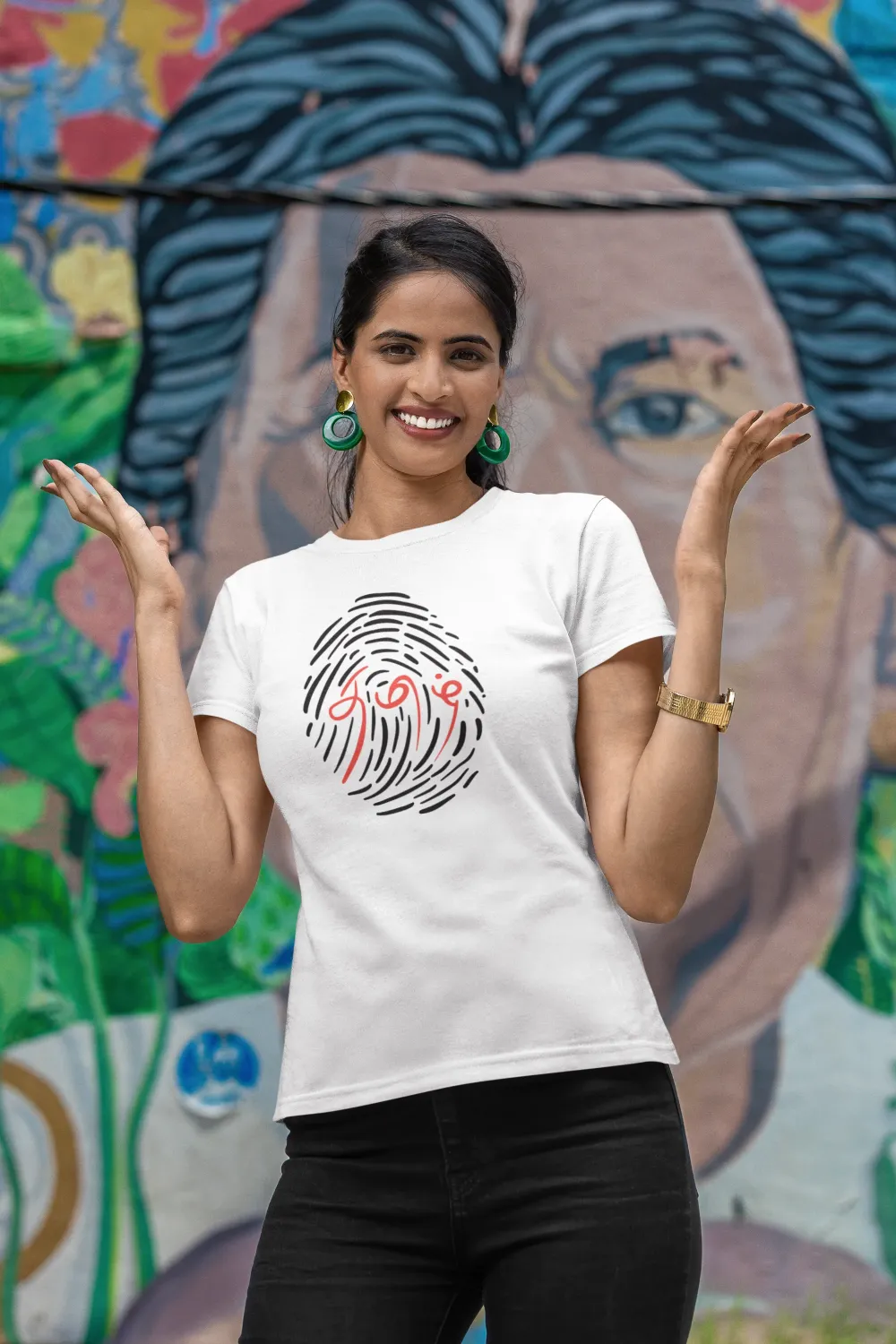 Tamil Fingerprint Unisex Half Sleeve T-Shirt