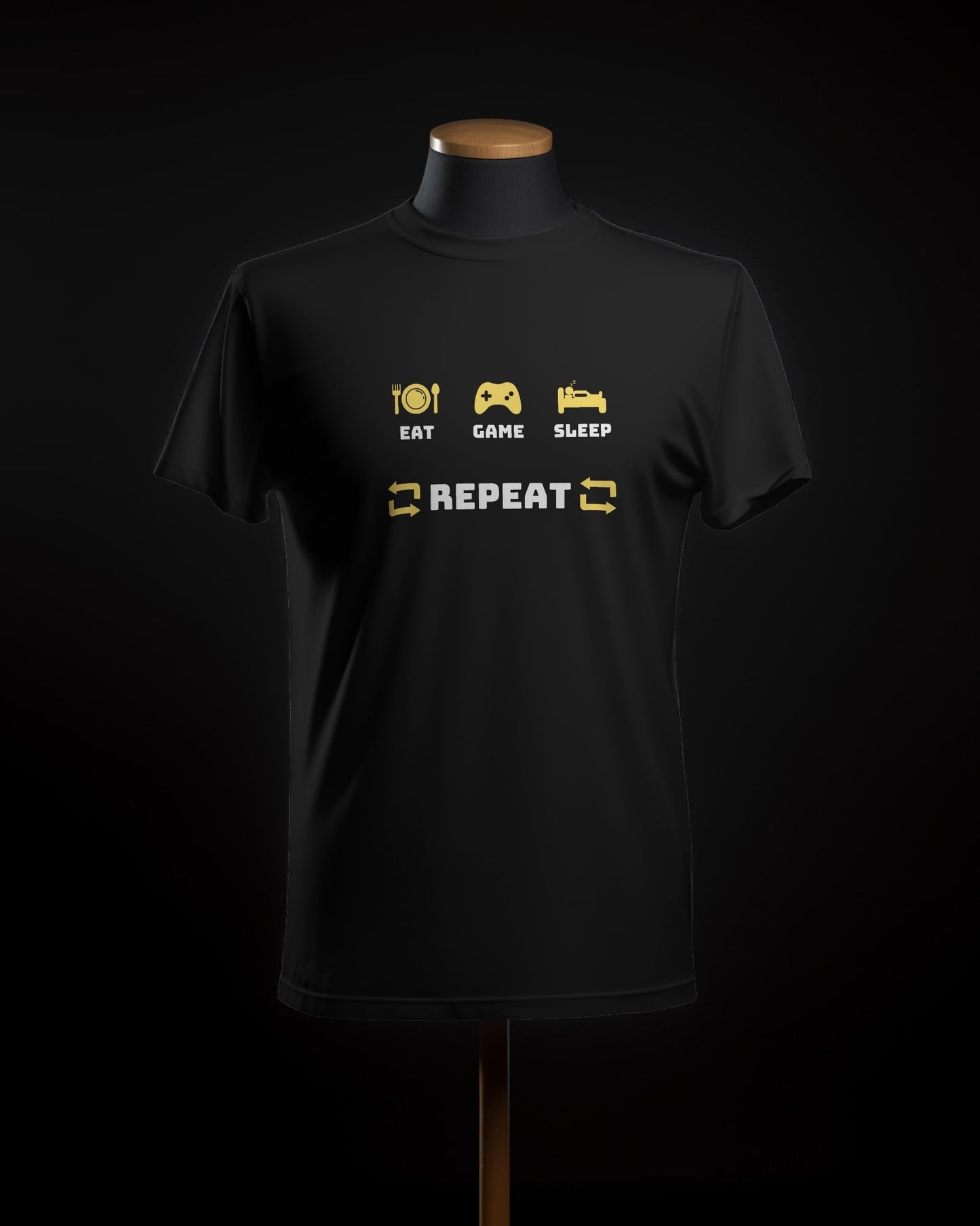 Eat Sleep Repeat Meme Unisex Half Sleeve T-Shirt