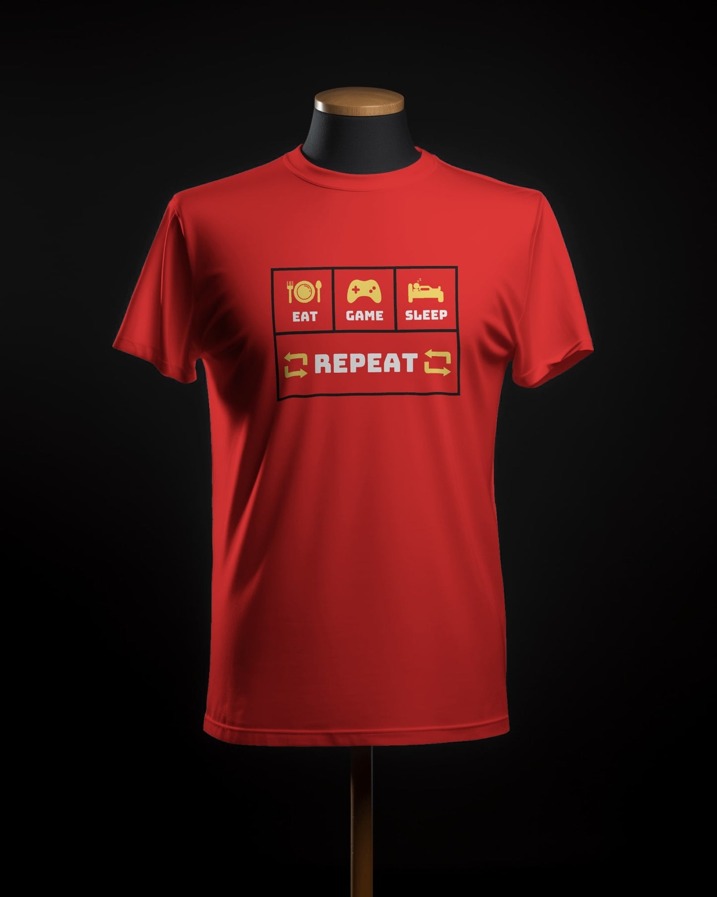 Eat Sleep Repeat Meme Unisex Half Sleeve T-Shirt